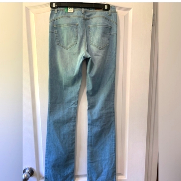 New Benetton High Waisted Straight Leg Summer Jeans sz 25 - Picture 4 of 7